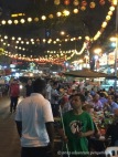 Food stalls on Jalan Alor. It's difficult to see, but it's nearly shoulder to shoulder in the streets.
