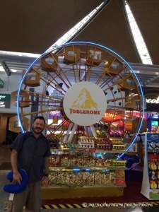A Toblerone Ferris wheel!  What other wonders does the airport have to offer?!